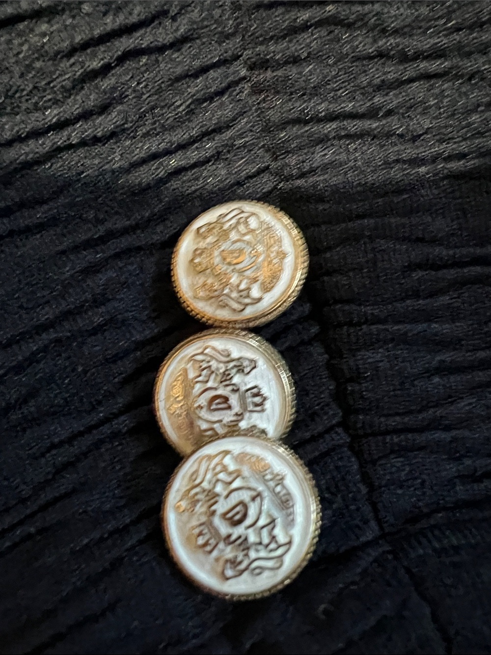 Double-Breasted Navy Textured Blazer with Silver Buttons - Picture 9 of 14